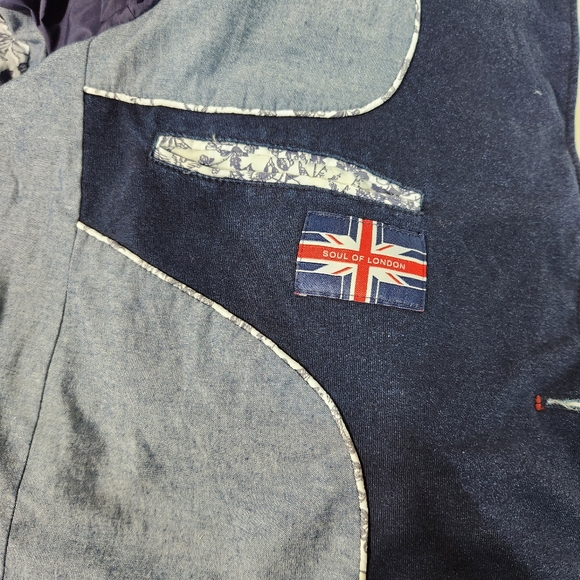 SOUL OF LONDON Men's Blue Denim Big and Tall Slouch Jacket (50T) - Picture 7 of 11